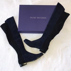 COPY - Stuart Weitzman navy suede 5050 boot